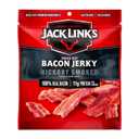 Jack Link's Bacon Jerky, Hickory Smoked - Flavorful Ready to Eat Meat Snack with 11g of Protein per Serving, Made with 100% Thick Cut Real Bacon, Protein Snack, Keto Friendly, 2.5 oz. (EXP 10/09/26)