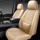 Full Coverage Leather Car Seat Covers Front Pair,Waterproof Seat Covers for Cars,SUVs Trucks, Car Seat Cushion,Car Seat Protector with 2 Seats