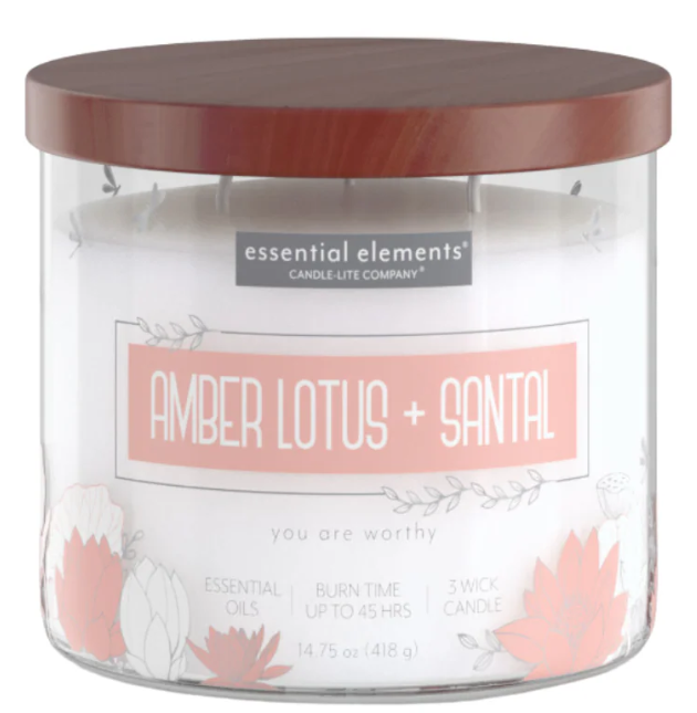Amber Lotus & Santal 3-wick 14.75oz Jar Candle