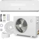 19 SEER 12000 BTU Split Air Conditioner, Ductless Mini-Split Inverter A/C Heat Pump System 115V, 42dB Ultra-Quiet, 3-in-1 Cooling/Heating/Dehumidifying, 25ft Pre-Line Set, White