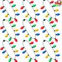 JOYIN 9 Packs Christmas Necklace LED Light Up Necklaces 9 Bulbs LED Holiday Party Favor Costume Accessories for Christmas Xmas Favor Party Supply