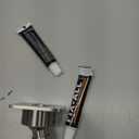 Shower Head Holder All Metal Handheld Shower Wand Bracket Adhesive Shower Wall Mount Holder Brass Shower Spray Holder Brushed Nickel, Drill Free Glue Installation