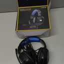 Gaming Headset with Microphone for Pc, Xbox One Series X/s, Ps4, Ps5, Switch, Stereo Wired Noise Cancelling Over-Ear Headphones with Mic, RGB, for Computer, Laptop, Mac, Nintendo (Blue)