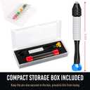 Micro Drill Bits Set with Pin Vise | Small Hand Drill - Pin Vise Hand Drill Manual, PCB Mini Bits for Resin Beads Polymer Clay | DYI Jewelry Making, set