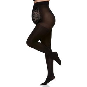 Berkshire Womens Berkshire Women's Maternity Opaque - Sandalfoot 5701 Tights, Black, C US