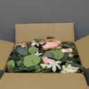 Lvydec 2 Pack Artificial Peony Flower Garland - 6ft Silk Peony Vine Willow Leaves and Eucalyptus Garland White Arch Flower Vine for Wedding Party Table Decoration (Pink)