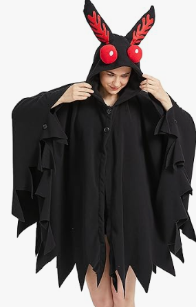 Unisex Mothman Costume Mothman Cosplay Hooded Christmas Costumes Party Cape