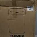 iTouchless SensorCan 13 Gallon Kitchen Trash Can with Odor Filter, Stainless Steel Oval Automatic Trashcan for Home Office Bedroom Living Room Garage Large Capacity Slim Space-Saving Bin