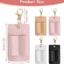 2 x 3 Pcs Pen Holder for Lanyard, Pen Holder for Badge Reel with Badge Attachment, Double Hole Design for Secure & Durable Use (Black, White, Pink)