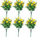 6 Pcs Artificial Lemon Branches Artificial Fruit Lemon Tree Greenery Decoration Faux Lemons Picks for Farmhouse Kitchen Home Table Decor Stem Fruits for Home Spring Summer Decor (Yellow)