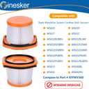 4 Pack Replacement Vacuum Filter for Shark Wandvac System WS620 WS630 WS632 WS642 WS632BLBRN WS632GDBRN WS632GNBRN WS632PKBRN WS632RGBRN, Replace to Part # XFFWV360