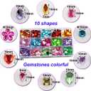 DISSONA Self Adhesive Gems Jewels for Kids Crafts Rhinestones Jumbo Crystal Stickers10 Shapes DIY Size :10mm to 20mm with Glue Stickers in Flat Back for Arts & Crafts Projects (500) Color at Random