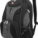 SwissGear 1900 ScanSmart 17 Laptop Backpack Grey/Black  Reflective Tech Backpack with ScanSmart Compartment  Multiple Organizer Pockets & RFID Scan Blocking Technology