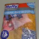 Shrink-Pak Space Bags Vacuum Storage Bags for Bedding Jumbo Compression 3 Pack Clear for Comforters Blankets (3 Jumbo/Bedding Solo)