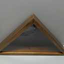 HBCY Creations Flag Display Case for 5' x 9.5' American Veteran Burial Solid Wood Rustic Brown Frame with Glass Front Wall Mount or Standing Display, Box