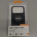 MOFT for iPhone 17 Pro Case- MOVAS Snap Case, MagSafe Compatible, Soft-Touch Vegan Leather, Classic Minimalist Design, Lightweight, Stain-Resistant & Camera Protection, Jet Black