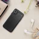 LETO for iPhone XR Case,Leather Wallet Case Flip Folio Cover with Kickstand Card Slots for Girls Women,Protective Phone Shell Black