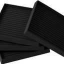 5x5 Square Rubber Furniture Caster Cups, Anti-Sliding Furniture Pads Bed Stopper Floor Protectors with Grip - Protect Any Flooring