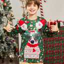 Cutemile Ugly Christmas Sweaters for Boys Girls Funny Kids Long Sleeve X-Mas Sweatshirts Dog Santa Claus Xmas Pullover Clothes Size 8-9 Years (Green)