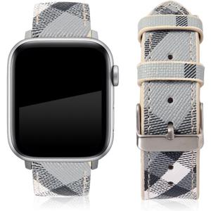 Premium Designer Band Compatible with Apple Watch S10 46mm 49mm 45mm 44mm 42mm for Women Men, Luxury Leather Strap Replacement Adjustable Wristband for iWatch Ultra/S9/S8/S7/S6-S1/SE