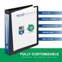 Samsill 2 Inch 3 Ring Binders, Made in USA, Economy Round Ring, Clear View Cover, 425 Sheet Capacity - for School, Home, Office - Black, 4 Pack