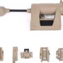 NOBUHIRO Tactical Helmet Light, Green/Red/White/IR Illumination Tool with 4 Helmet Lamp Mounts, Bendable Survival Signal Lights for Outdoor Sports Hunting Fishing (Tan)