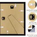 YESKAY 8.5x11 Picture Frame - 8.5 x 11 Photo Frame Made of Solid Oak Wood and Real Glass,Display Picture 2 Opening 5x7 with Mat or 8.5x11 Without Mat for Wall & Tabletop(Color Black)