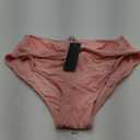 Tempt Me Women Light Pink Twist Bikini Bottom Moderate High Cut Bathing Suit Bottoms Ruched Swimsuit Bottom, Medium