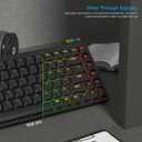 Womier Low Profile Keycaps for Mechanical Keyboard, Black Shine Through Keycaps, PBT Keyboard Key caps 60% 65% 75% 96% 100% for Cherry Gateron MX Switches, Black Backlight