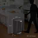 simplehuman 50 Liter / 13 Gallon Semi-Round Kitchen Step Trash Can with Secure Slide Lock, Mocha Plastic