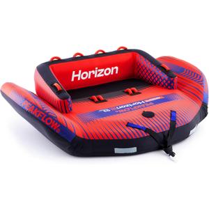 PEAKFLOW Towable Tube,Boat Tube,1-3 Rider Models,Tubes for Boating,PVC Liner and Full Nylon Cover,Stable for Kids & Adults,Lake & Ocean Fun, 3 Rider Horizon