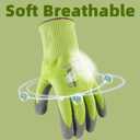 ANDANDA Work Gloves Strong Grip Fluorescein Cut Resistant single dipped Work Gloves (Small)