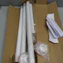 TITGIPE White Shower Curtain Rod 32-80 inch, Adjustable shower rods for bathroom, Stainless Steel, Never Rust, No Drill