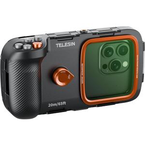 Underwater Waterproof Diving Snorkeling Phone Case,Universal Underwater Photo & Video Diving Housing Handle Grip for iPhone 16 15 14 13 12 11 Pro Max/XS/X Samsung Galaxy and More Phones (20M/65ft)