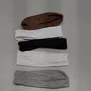 8 Pack Headbands for Women Non Slip - Stylish Sports Hair Bands for Women's Hair - Soft Cotton Cloth Stretchy Headbands for Women for Yoga, Outdoor Exercise Running (Black, White, Gray, Brown)