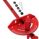 Table Saw Miter Gauge with Aluminum Miter Bar, Standard Slot 3/4'' x 3/8'', 27 Angle Stops Miter Gauge, Works w/Table Saws, Router Table, Band Saw (Red)