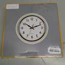 Bernhard Products Retro Wall Clock 12 Inch Cream Kitchen 50's Vintage Design Round Silent Non Ticking Quality Quartz Clock for Home/Office/Classroom