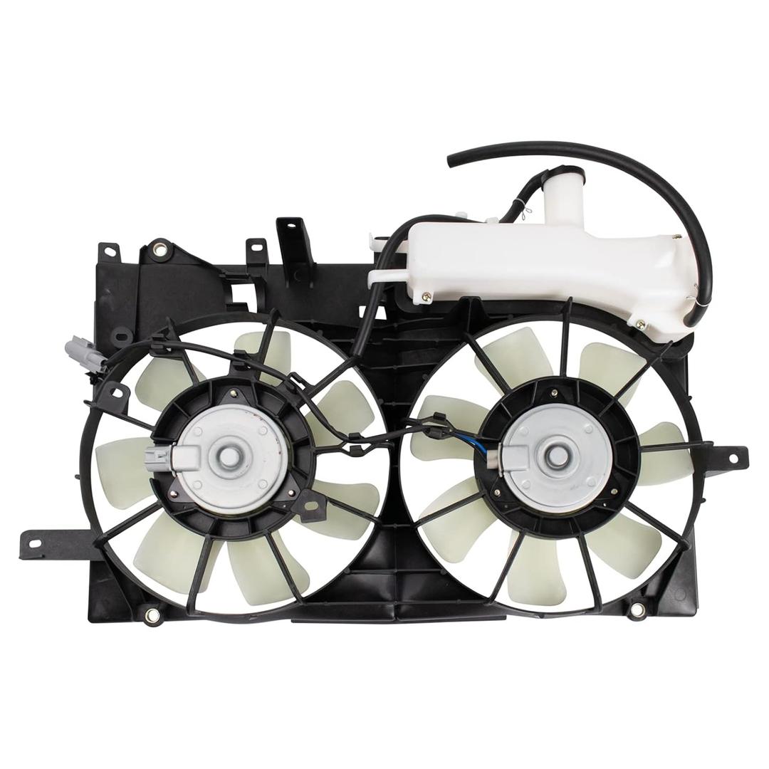 TRQ Radiator Dual Cooling Fan Assembly Compatible with 2004-2009 Toyota Prius TO3117100