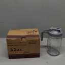 Breast Milk Pitcher, Mason Jar 32 oz, Heavy Duty Wide Mouth Jar with Flip Cap Lid and Pour Spout - Airtight Seal for Freshness and Convenience - Great for Cold Beverages, and Home Entertaining