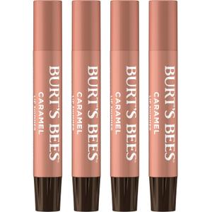 Burt's Bees Shimmer Lip Tint Set, Mothers Day Gifts, Tinted Lip Balm Stick, Moisturizing for All Day Hydration with Natural Origin Glowy Pigmented Finish & Buildable Color, Caramel (4-Pack)