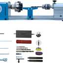 Lathe Wood Mini Lathe Machine Multi-Purpose Type Extended Processing Diameter 2.5 Inche, Processing Length 7.5 Inche Support for Drilling (Full Size)
