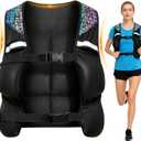 Weighted Vest for Woman Men, 0-10lbs Adjustable Running Vest with 10 Removable Weights, Weight Training Vest for Weight Loss, Colorful Reflective Straps & Phone Pockets, Machine Washable