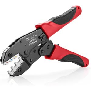 Plustool Crimping Tool for Heat Shrink Connectors AWG22-10, Ratcheting Wire Terminal Crimper - Crimping Pliers - Electrical Crimping Tool