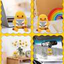 Funny Positive Crochet Animals Duck Gifts for Coworkers Friends - Motivational Christmas Birthday Gifts - Cute Mini Handmade Emotional Support Crochet Duck Decor