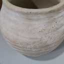 Briful Rustic Ceramic Vase for Home Decor, 7.4" Tall Farmhouse Vase, Beige