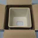 Natural Travertine Match Wooden Square Tissue Box Cover Decorative,Resin Heavy Sturdy Tissue Box Holder, Facial Paper Holder for Bathroom Vanity Countertop, Bedroom Night Stand,Office and End Table