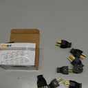 STARELO 10PCS Electrical Replacement Plug NEMA 5-15P Extension Cord Ends Black Shell 125V 15A 2Pole 3Wire.(Male)