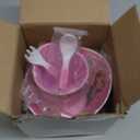 Princess 5 Pcs Set Durable Tableware Meal Dishes Mealtime Set includes Dinner Serving Bowl Plate Cup with a Matching Spoon & Fork