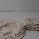 Tan Beige Linen Curtains 90 inch Length for Living Room 2 Panels Burlap Textured Semi Sheer Linen Drapes Rustic Country Window Treatment Farmhouse Drop Cloth Curtain 90 inches Long for Dinning Room