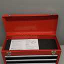 BIG RED Metal Tool Box, 20.5-inch, Portable Metal Tool Box with 4 Drawers, Small Tool Chest with EVA Liners, Ball Bearing Slide Drawers Locking & Powder Coated Finish, Multi-Function Tool Organizer